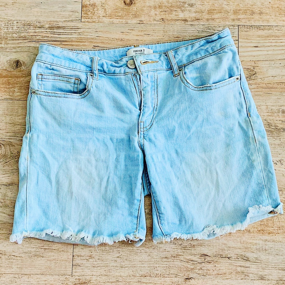 Forever 21 Light Wash Denim Shorts